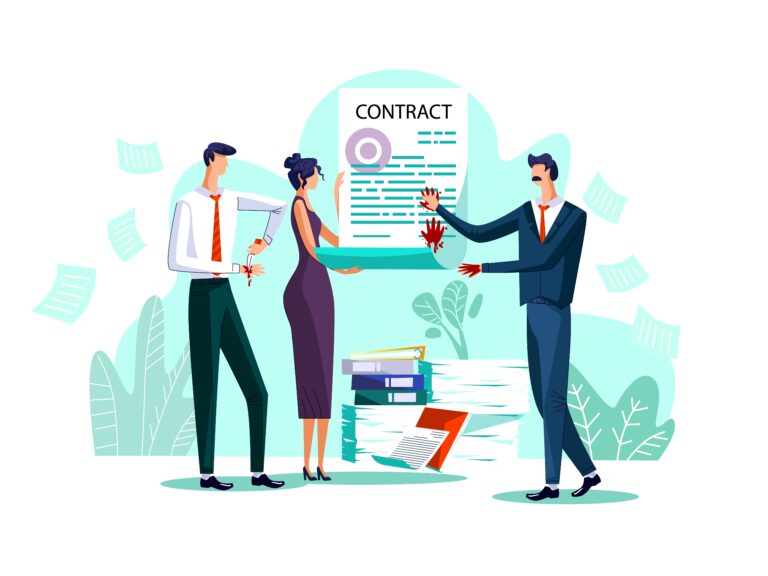 Contract conclusion concept vector illustration